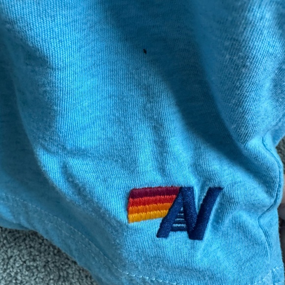 Aviator Nation Sky Blue Long Sleeve with Rainbow Accent - Picture 3 of 4